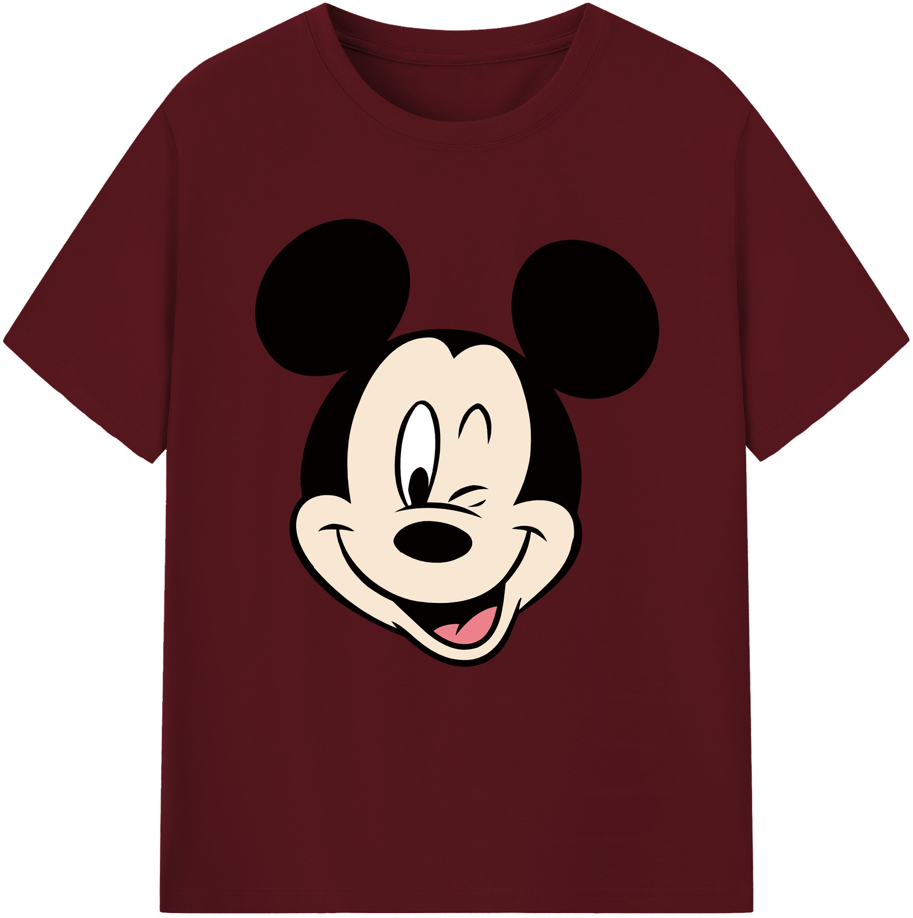 （画像用） ミッキーマウス Mickey Mouse 綿100％半袖Tシャツ（フロントプリント）